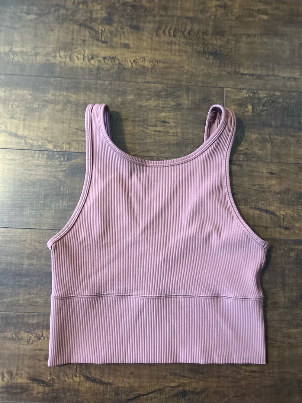 Ribbed Mauve Crop Tank Top